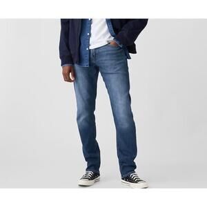 Men's GAP Soft Wear Slim Jeans with GapFlex, Medium Worn, 33x30, EUC